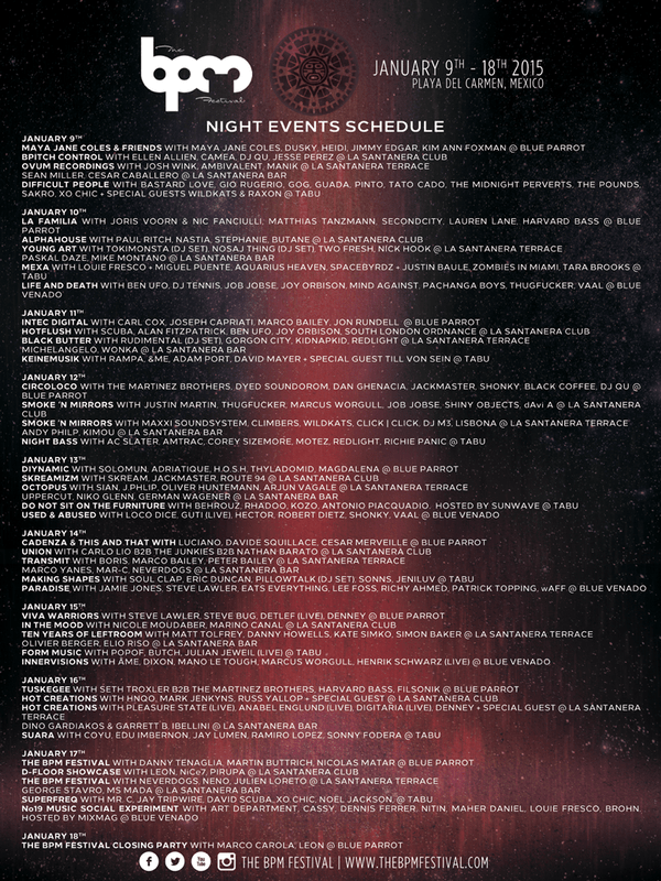 Bpm Festival Nightschedule